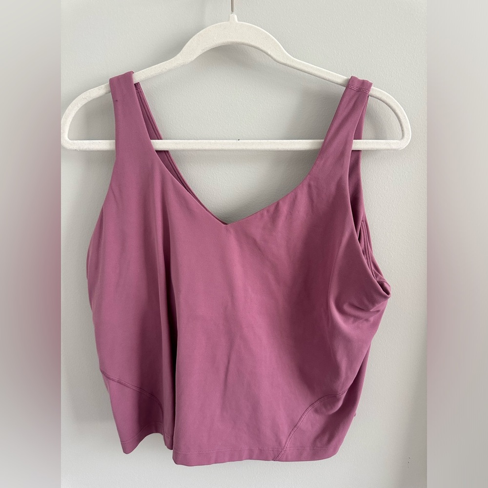 Lululemon Align Tank (crop) - mauve - size 16